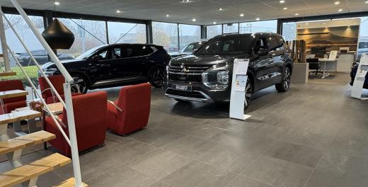 Showroom van binnen gezien